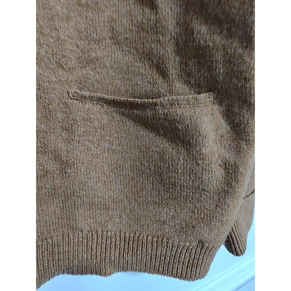 Vintage 60s Alan Paine 100% Lambswool Cardigan Mustard Yellow Sz 44 Kurt Cobain - Picture 4 of 8